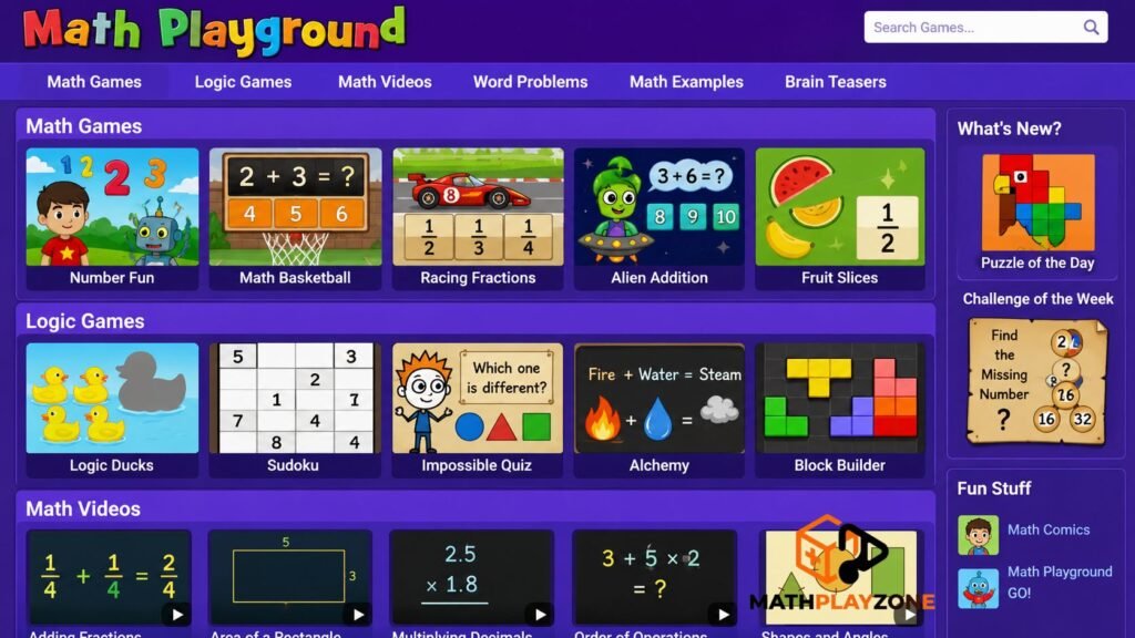 Enjoy4Fun Math Playground