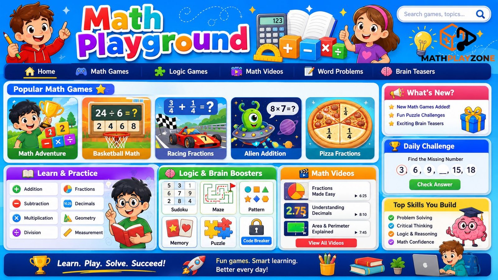 Enjoy4Fun Math Playground